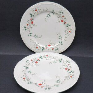 2 - Pfaltzgraff China WINTER BERRY WINTERBERRY 10 5/8 Inch Dinner Plates